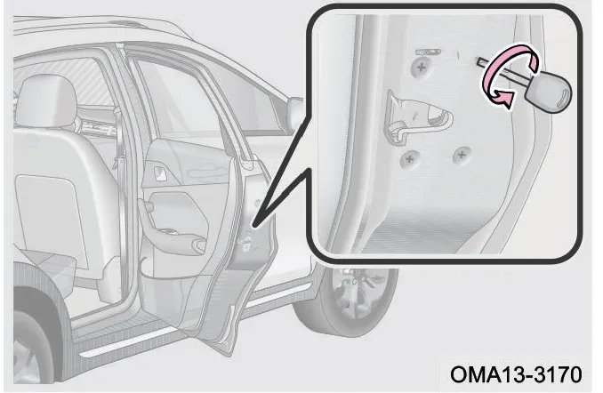 راهنمای قفل دستی درب با کلید مکانیکی X33 کراس CVT