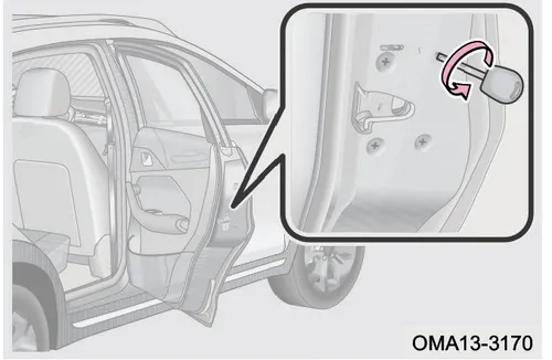 راهنمای قفل دستی درب با کلید مکانیکی X33 کراس CVT