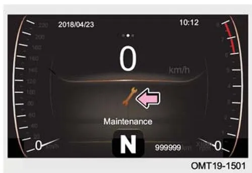 نمایشگر صفحه کیلومترشمار با هشدار سرویس دورهای (Maintenance)
