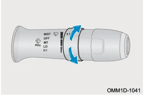 دیاگرام کلید چرخشی روی دسته برفپاککن