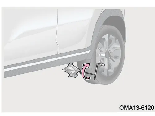 نحوه اتصال دسته جک و آچار چرخ برای بالا بردن X33 کراس CVT