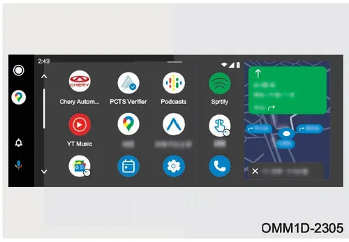 صفحه برنامههای سیستم سرگرمی خودرو و آیکون Android Auto