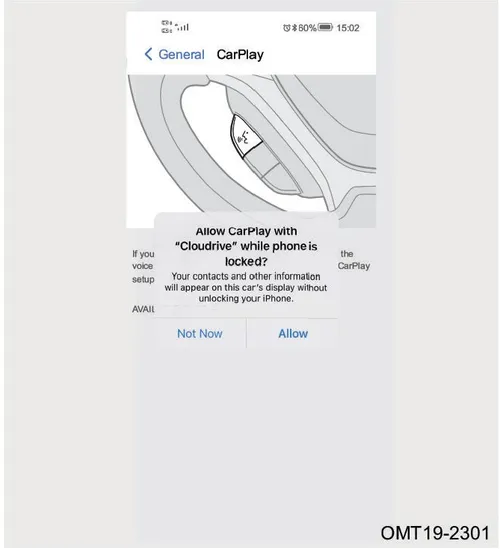 صفحه درخواست مجوز CarPlay