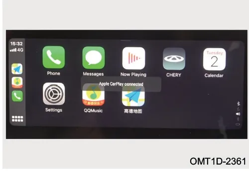 تصویر صفحه نمایش خودرو در حالت Apple CarPlay