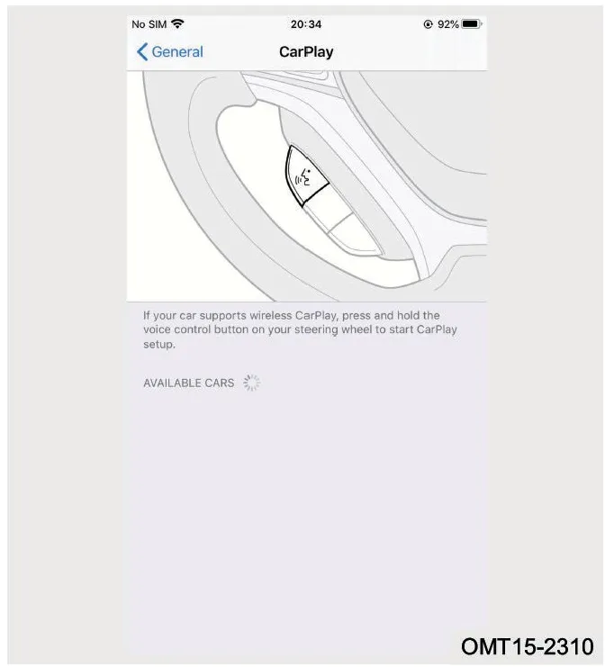 تصویر تنظیمات CarPlay در موبایل