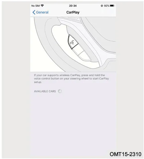 تصویر تنظیمات CarPlay در موبایل