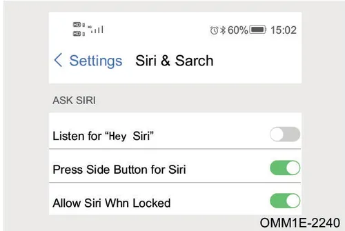 تنظیمات Siri در iOS