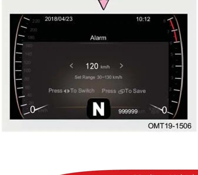 نمایشگر اطلاعات رانندگی X55 Pro Li در حالت تنظیم عددی سرعت مجاز
