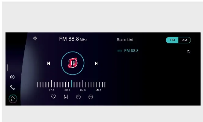 رابط کاربری پخش رادیو FM
