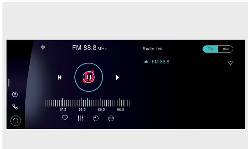 رابط کاربری پخش رادیو FM
