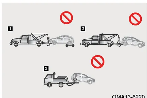 روش‌های ممنوع حمل X33 کراس CVT با جرثقیل و یدک‌کش