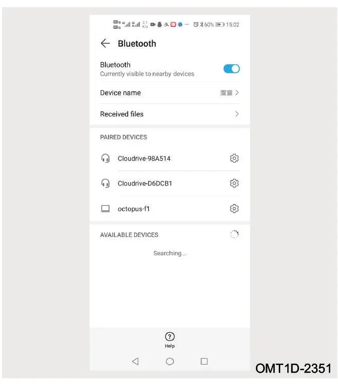 تصویر تنظیمات بلوتوث در تلفن همراه