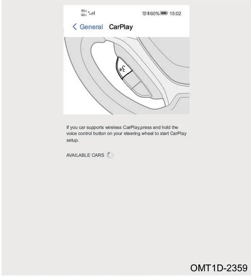 رابط کاربری تنظیمات CarPlay بر روی گوشی همراه