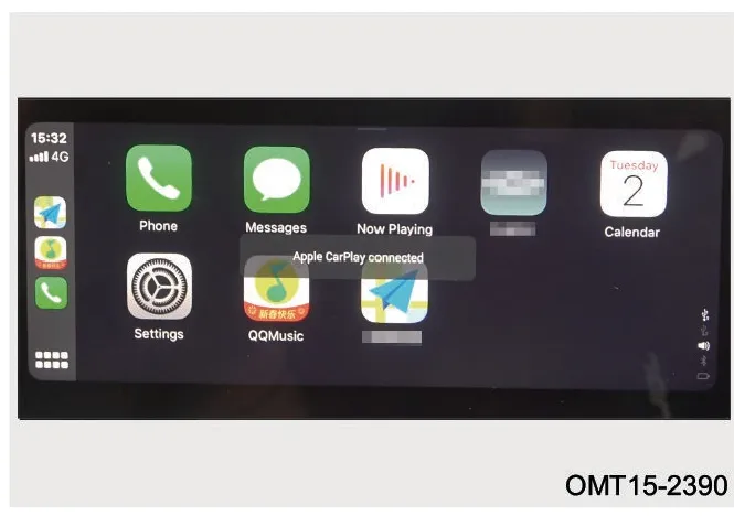 رابط کاربری Apple CarPlay روی مانیتور خودرو