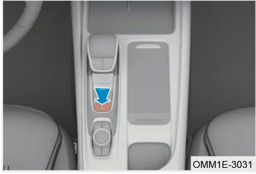 تصویر کنسول میانی و دکمه AUTO HOLD