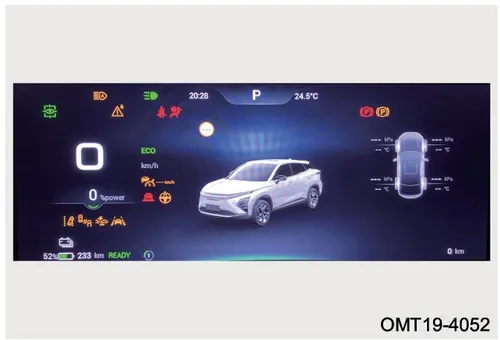 نمای صفحه نمایش سیستم کنترل فشار باد تایر فونیکس FX EV