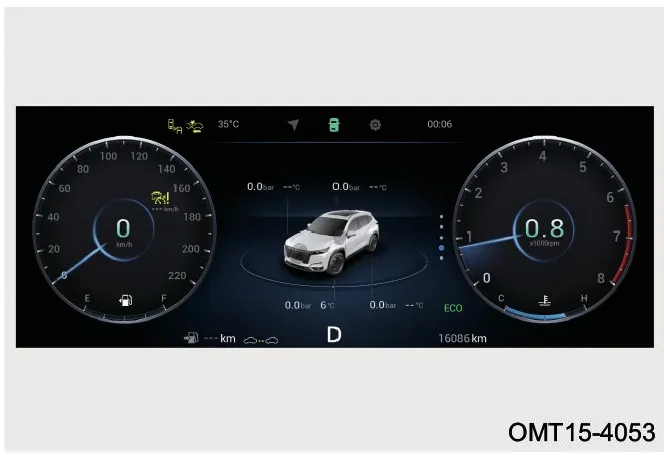 صفحه نمایش اطلاعات رانندگی و TPMS X77