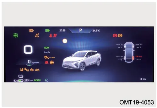 نمای صفحه نمایش در حالت هشدار کمبادی تایر فونیکس FX EV