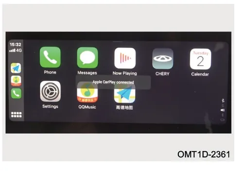 نمای رابط کاربری Apple CarPlay بر روی صفحه نمایش خودرو