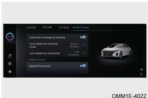 تنظیمات Smart Driving و lane assist alert در مانیتور آریزو 8 (Z8)