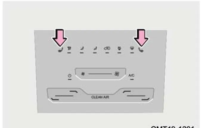 محل دکمههای گرمکن صندلی جلو X55 Pro Li روی پنل مرکزی