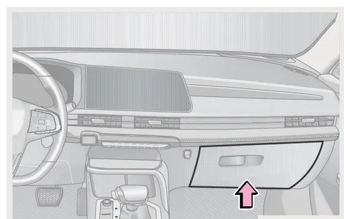 محل قرارگیری جلیقه شبنما در داشبورد X33 کراس CVT