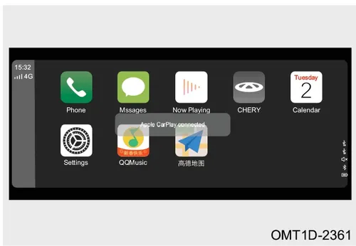صفحه نمایش خودرو در حالت Apple CarPlay