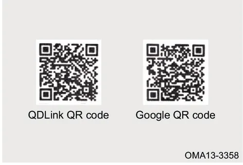 QR کدهای دانلود QDLink و Google Play